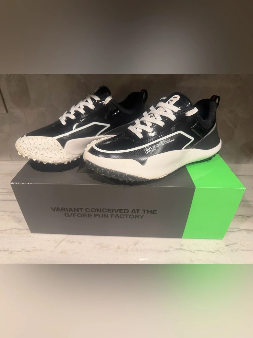 G/FORE Men’s Black and White Athletic Golf Shoe